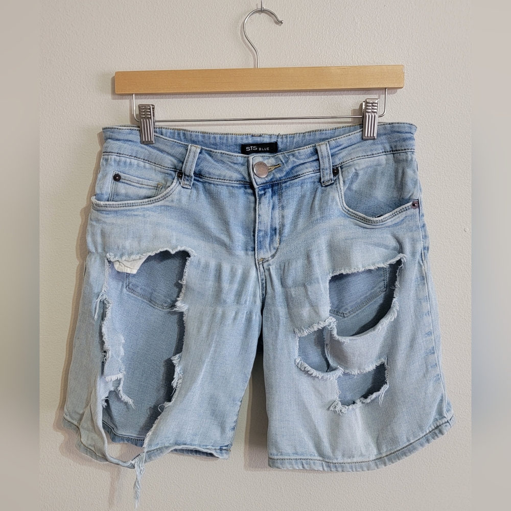 Classic Distressed Denim Shorts